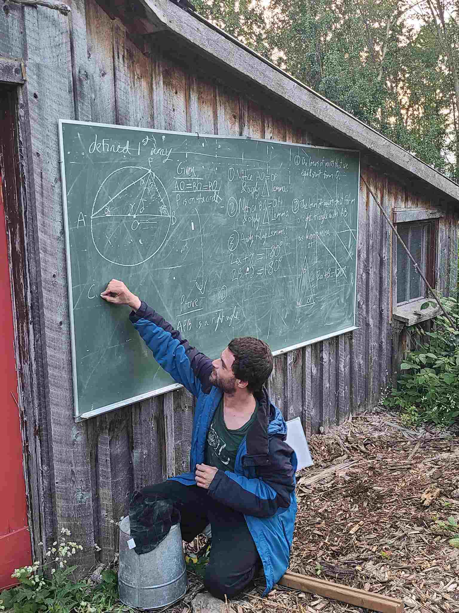 Blackboard math lesson